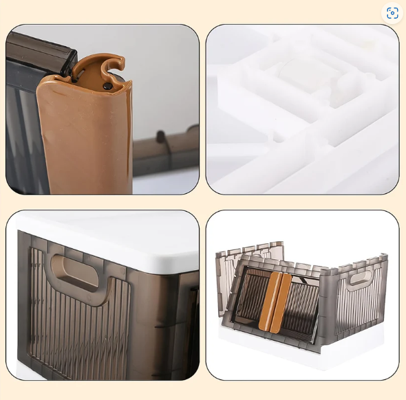 Plastic Folding Wardrobe Organizer – Portable Storage with Wheels