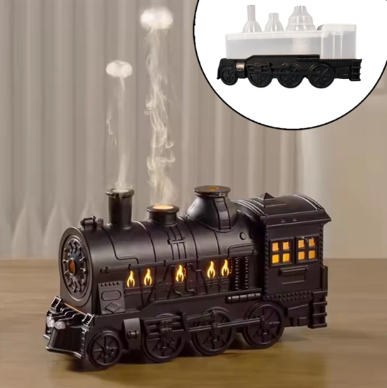 Portable Mini Humidifier – Retro Train Design with Night Light | Airvanta