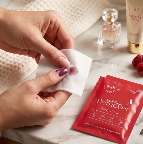 Wetwisk Nail Paint Remover Wet Wipes – Acetone-Free & Gentle - Image 4