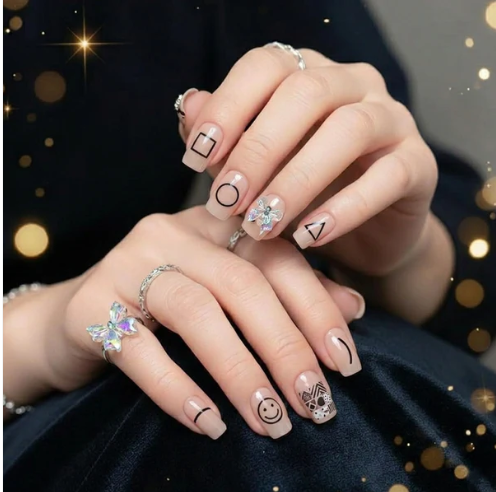 Press-On Nails – Reusable False Nail Set with Strong Glue for Equally Glam Looks