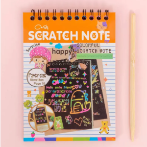 Rainbow Art Scratch Book – 10 Pages & Tool | Colorful Creations
