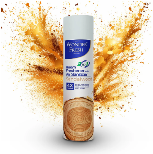 Sandalwood Air Freshener Spray 125g – Long-Lasting | Wonder Fresh