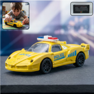 Police Mini Toy Car – Realistic Pull-Back Friction Vehicle