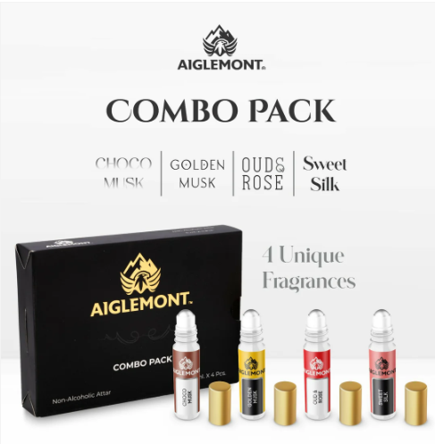 Non-Alcoholic Roll-On Attar Combo Set – 4 Signature Scents