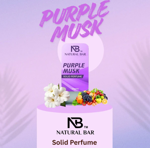 White Oud & Purple Musk Solid Perfume – Alcohol-Free Long-Lasting Fragrance