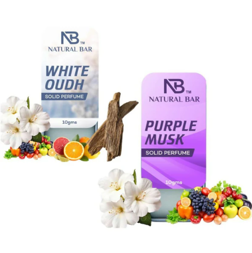 White Oud & Purple Musk Solid Perfume – Alcohol-Free Long-Lasting Fragrance