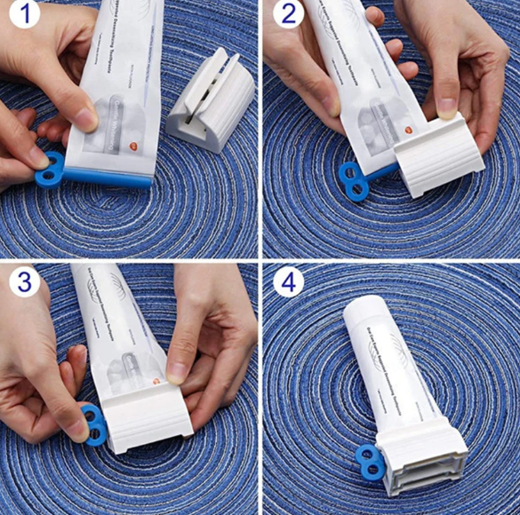 Toothpaste Squeezer – Efficient Tube Roller with Stand | BrushedUp