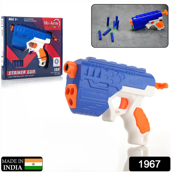 Foam Bullet Gun – ABS Plastic, 10 Suction Darts for Kids | Aditi - Image 2