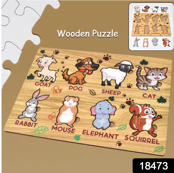 Wooden Animal Puzzle – Educational Learning Board | Inventive Play - Image 2
