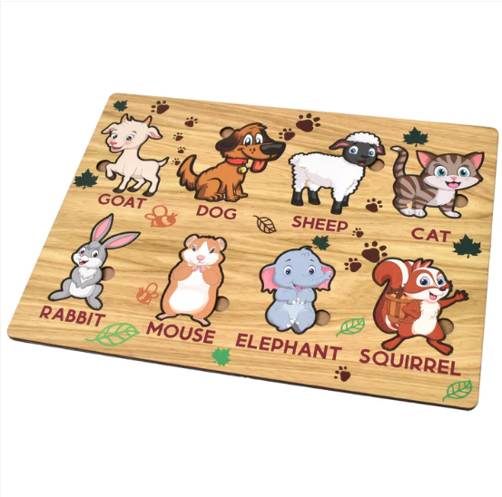 Wooden Animal Puzzle – Educational Learning Board | Inventive Play - Image 5
