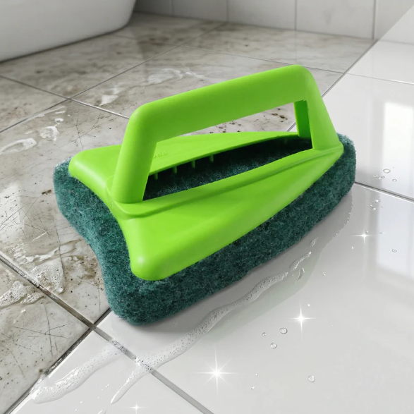 Bathroom Tile Scrubber – Abrasive Head & Handle | Pro Clean