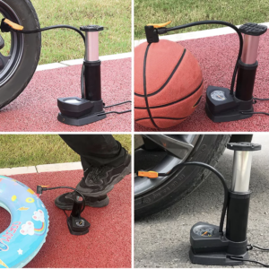 Foot Bike Pump – Portable Cycle Tire Inflator with Gauge | Indo Glow