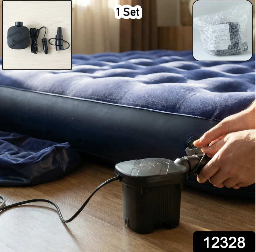 Portable Electric Air Pump – Compact Inflator with Car Adapter