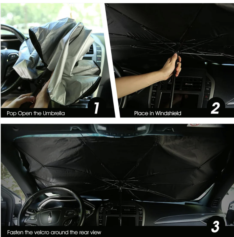 Car Windshield Sunshade – Foldable Heat Protection | Velvet Wheels