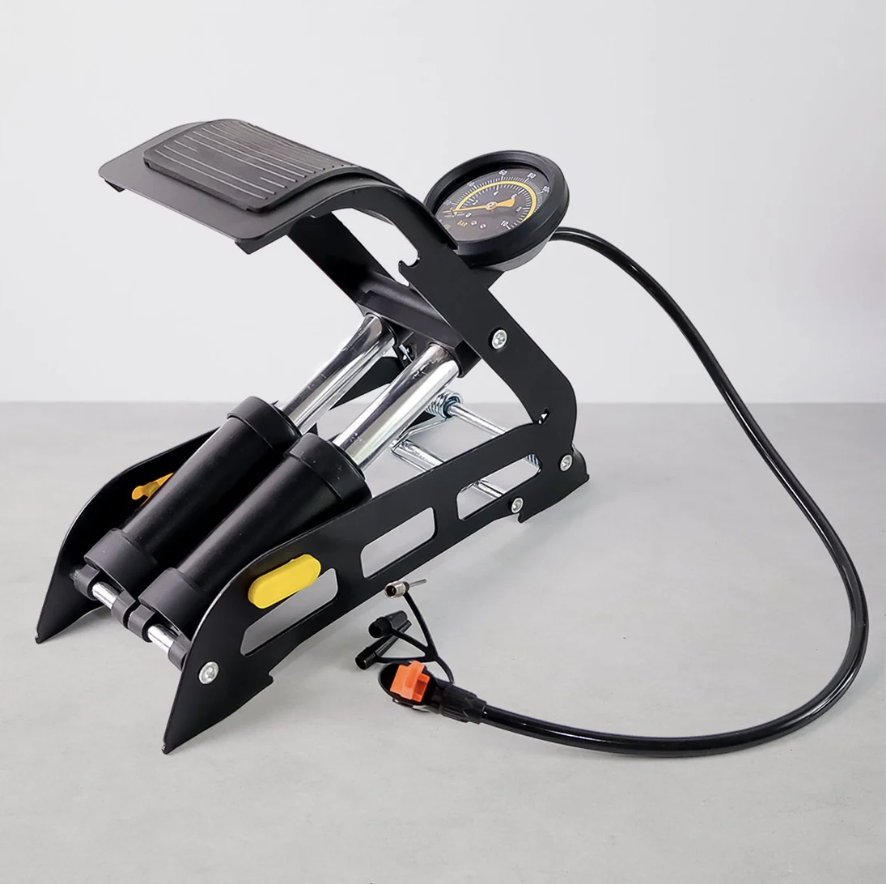 Foot Air Pump – Dual Cylinder, 150 PSI for Car & Bike | Carivox
