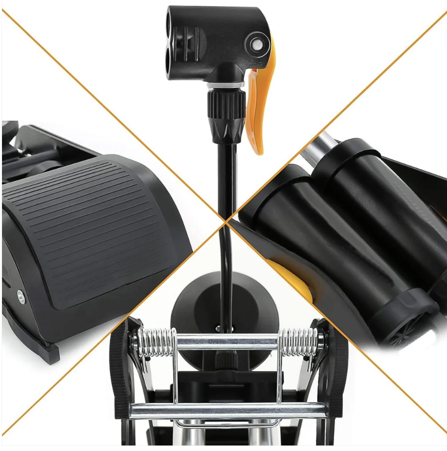 Foot Air Pump – Dual Cylinder, 150 PSI for Car & Bike | Carivox