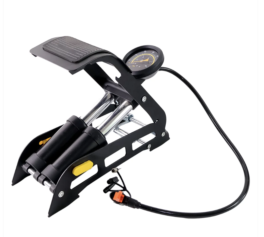 Foot Air Pump – Dual Cylinder, 150 PSI for Car & Bike | Carivox