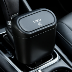 Mini Car Trash Can with Lid – Waterproof & Leak-Proof | Velvet Wheels