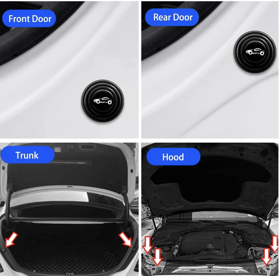 Car Door Protector – Shock Absorber Stickers (100 Pcs) | Velvet Wheels