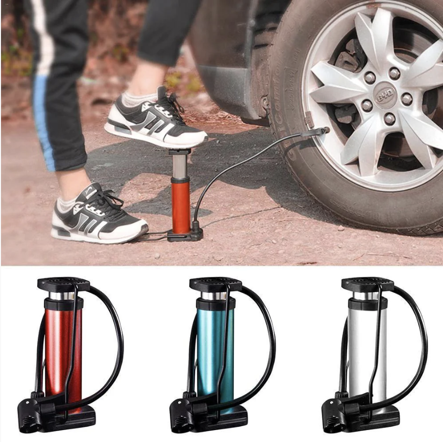 Portable Foot Pump – 120 PSI Mini Tyre Inflator | Velvet Wheels