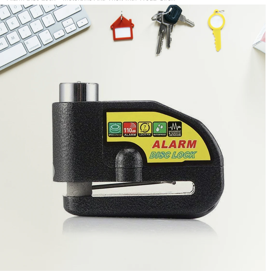 Alarm Disc Lock – Motorbike Anti-Theft with 110dB Siren