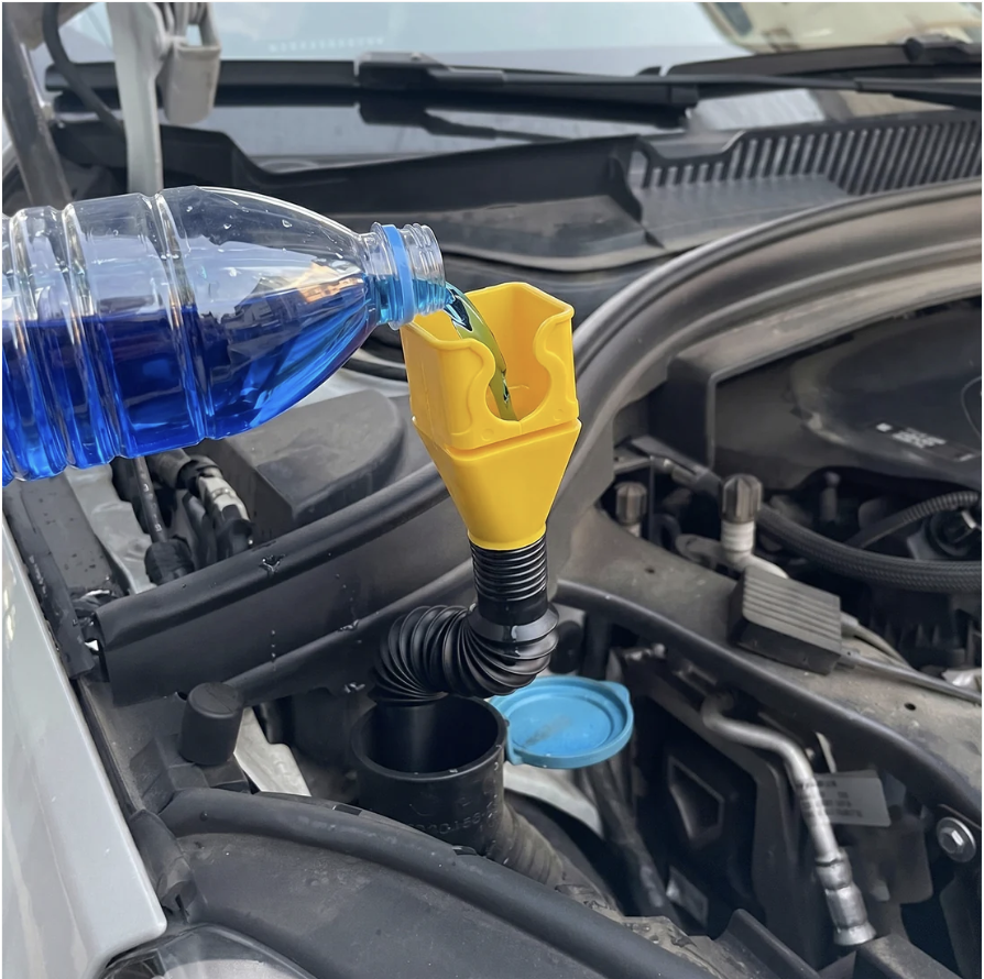 Flexible Plastic Funnel – Spill-Free Car Oil Fuel Filling