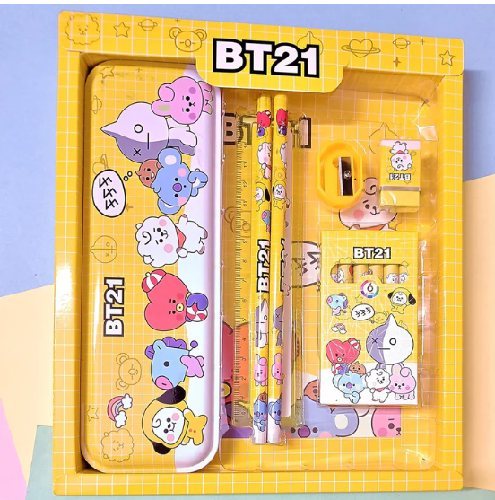 Stationery Kit for Kids – 12 Pc Metal Pencil Box Set | ScribbleJoy - Image 5