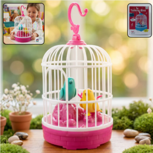Kids Talking Bird Cage Toy – Interactive Sound & Repeats Fun