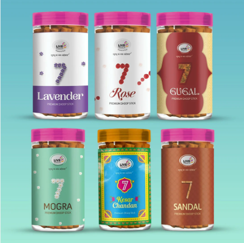 Premium Dhoop Stick Combo – 6 Fragrances for Soothing Aromas