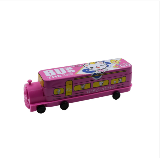 Metal Bus Pencil Case – Double Decker with Sharpener | Deskrova - Image 5