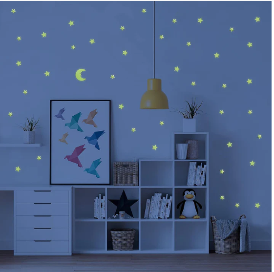Glow in the Dark Wall Stickers – Star & Moon for Kids' Rooms | Gamevana - Image 3