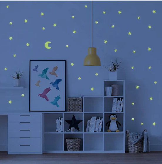 Glow in the Dark Wall Stickers – Star & Moon for Kids' Rooms | Gamevana - Image 4