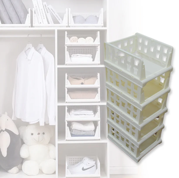 Stackable Storage Cart – 5-Layer Foldable Organizer | Organivo