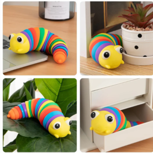 Rainbow Slug Fidget Toy – Stress Relief & Sensory Play | Little Learners