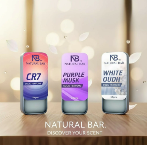 Solid Perfume Combo – CR7 White Oud & Purple Musk, Long Lasting