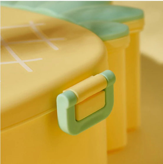 Kids Bento Lunch Box – Pineapple Design with Fork & Spoon | Lunchie Bunchie - Image 5