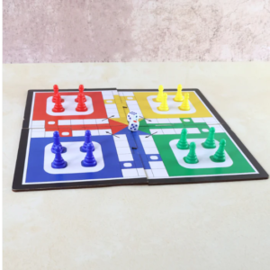 Pocket Ludo Game – Foldable Travel Board Set for Kids & Family