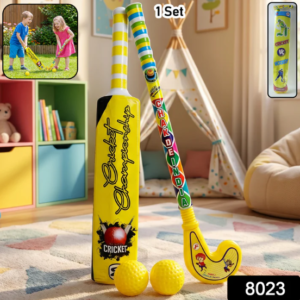Kids Bat Ball Hockey Combo – Lightweight Plastic Sports Set | Dollamis