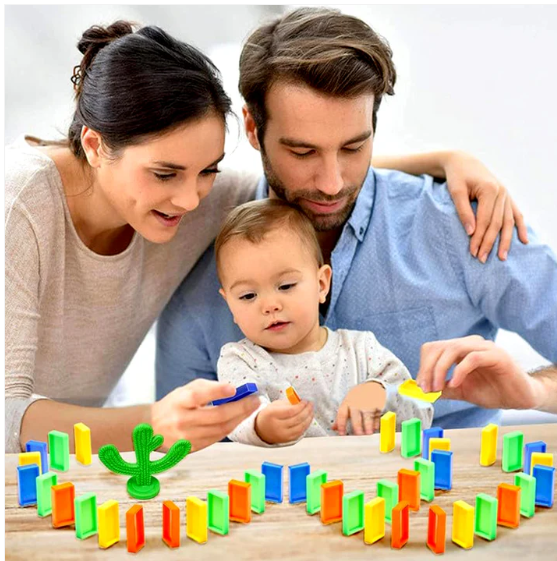 Domino Train Set – 40-Piece Automatic Block Laying Toy | Little Blocks - Image 2