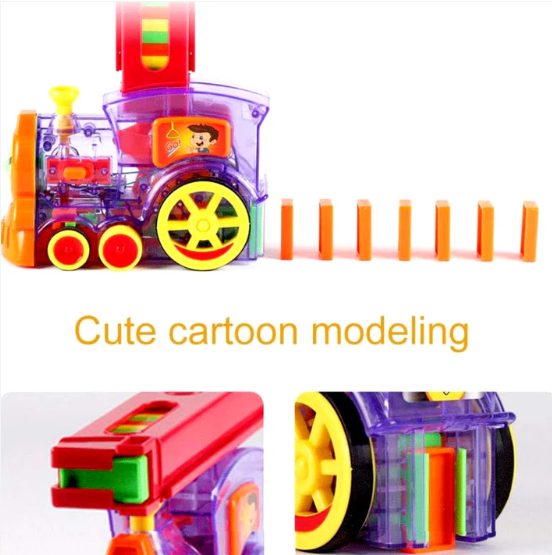 Domino Train Set – 40-Piece Automatic Block Laying Toy | Little Blocks - Image 5