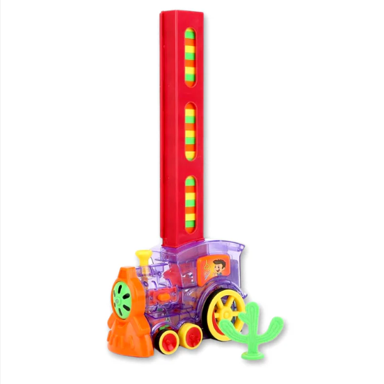 Domino Train Set – 40-Piece Automatic Block Laying Toy | Little Blocks - Image 6