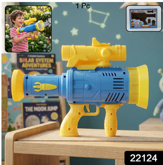 Automatic Bubble Gun – Rechargeable with Colorful Lights for Kids - Image 2