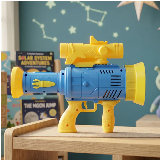 Automatic Bubble Gun – Rechargeable with Colorful Lights for Kids - Image 5