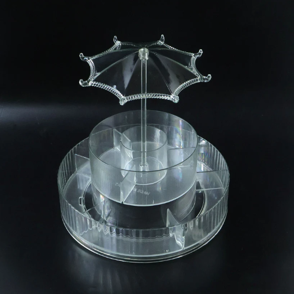 Rotating Makeup Organizer Stand – 360° Multi-Layer Vanity Storage