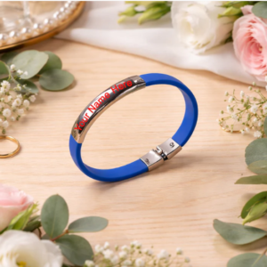 Silicone & Metal Bracelet – Comfortable Stylish Wristwear