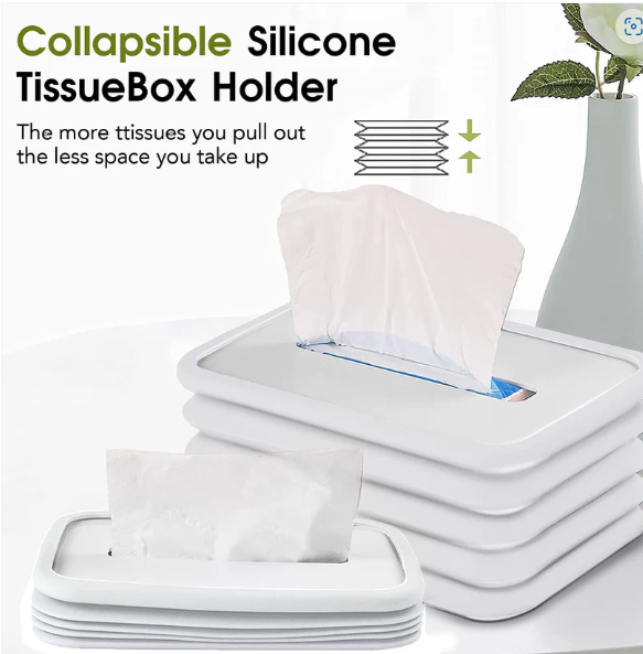 Silicone Tissue Holder – Foldable & Stylish for Home & Office