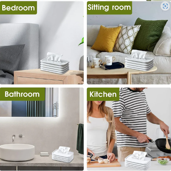 Silicone Tissue Holder – Foldable & Stylish for Home & Office