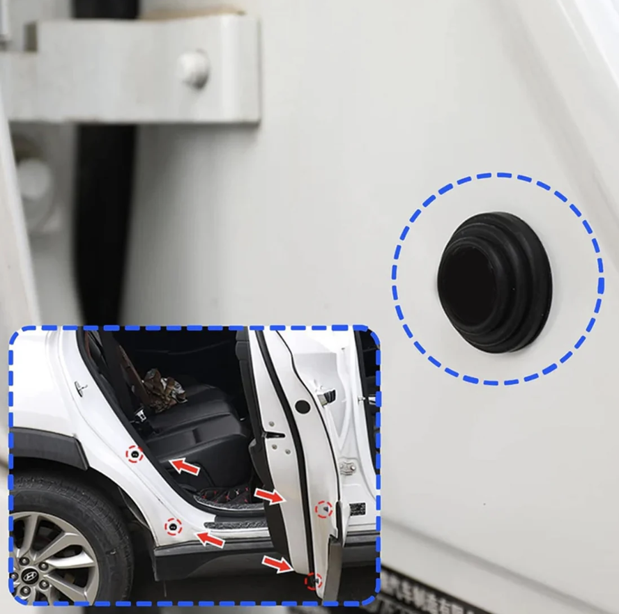 Rubber Car Door Shock Absorber Sticker – Durable Noise Reduction