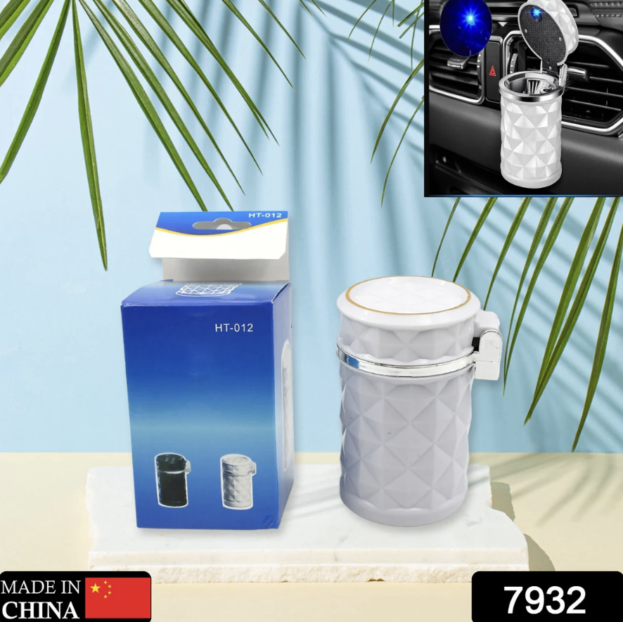 Car Cupholder Ashtray – LED Light, Lid & Portable Bin | Velvet Wheels - Image 2