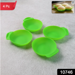 Silicone Idli Maker Cups – Non-Stick Food-Grade Moulds (4 Pcs)